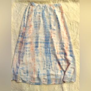 Tie dye midi skirt size L